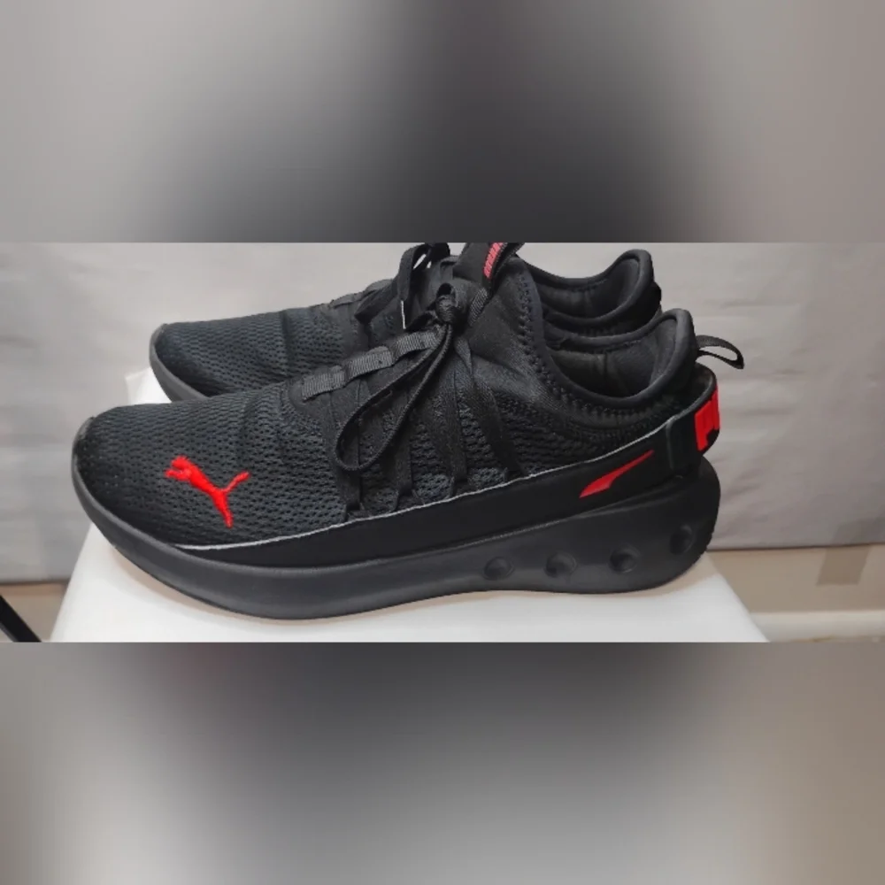 Puma Softride Carson Fresh Black Red Men Road Running Jogging Shoes 310155-04 - Picture 4 of 14